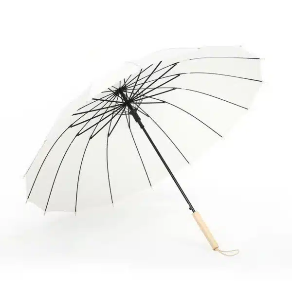 46’’x 33’’x 16K Straight Wood Handle Umbrella - Image 3