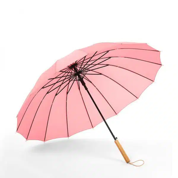 46’’x 33’’x 16K Straight Wood Handle Umbrella - Image 7