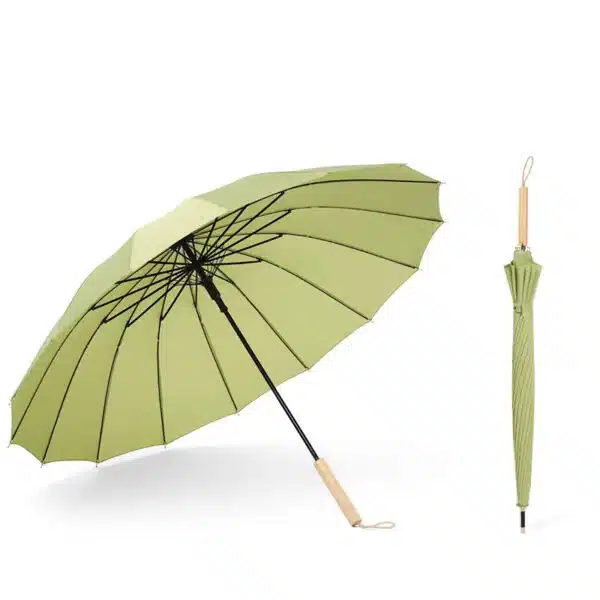 46’’x 33’’x 16K Straight Wood Handle Umbrella