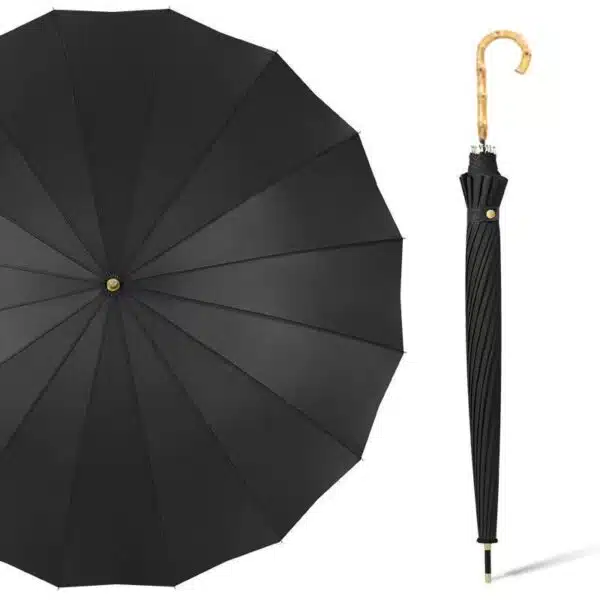 Ombrello con manico in bambù polimerizzato 46''x 33''x 16K - immagine 12